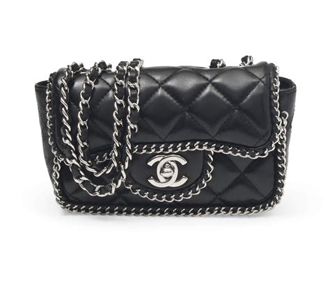 chanel leather trim flap bag|chanel flap bag price.